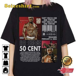 50 Cent Get Rich Or Die Tryin Album Vintage T-shirt