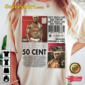 50 Cent Get Rich Or Die Tryin Album Vintage T-shirt