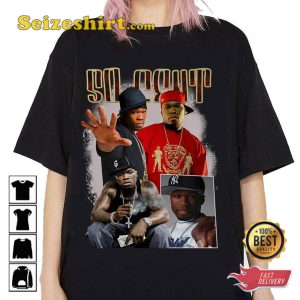 50 Cent Rapper Retro 90s T-shirt