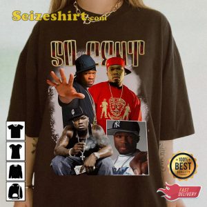 50 Cent Rapper Retro 90s T-shirt