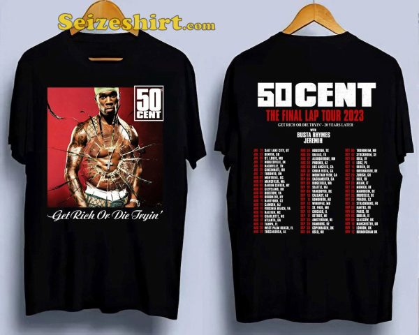 50 Cent The Final Lap Tour 2023 T-shirt