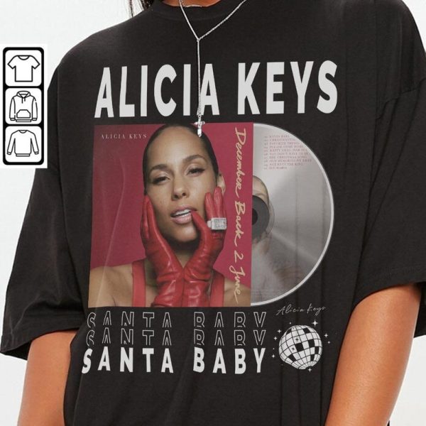 Alicia Keys Christmas Album Santa Baby T-shirt