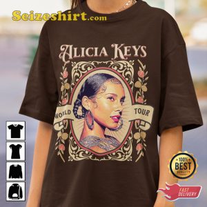 Alicia Keys World Tour Fan Gift T-shirt