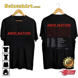 Awolnation Tour 2023 Rock Band Concert T-shirt