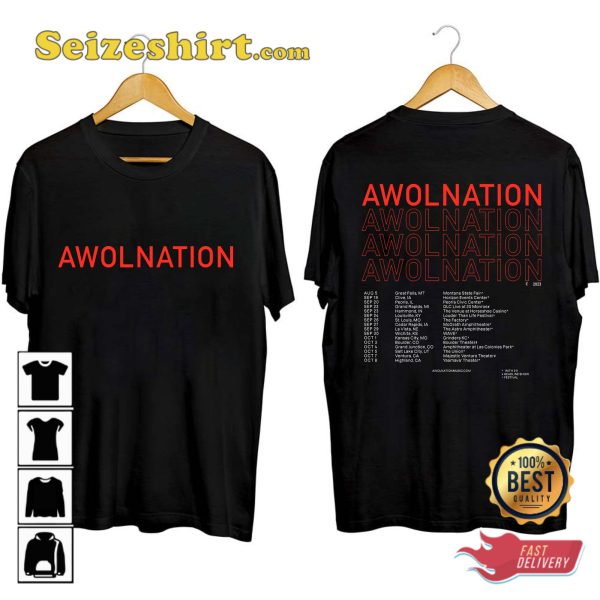 Awolnation Tour 2023 Rock Band Concert T-shirt