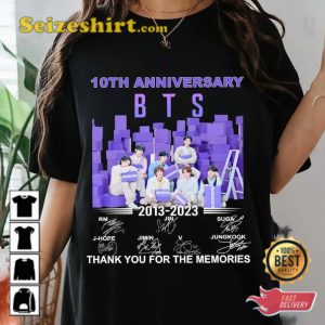 BTS 10th Anniversary Thank For A Memorial T-shirt