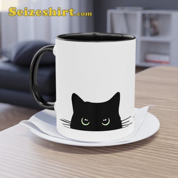 Black Cat Meme Karma Is A Cat Mug