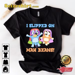 Bluey Family Summer Slipped On Mah Beans T-shirt