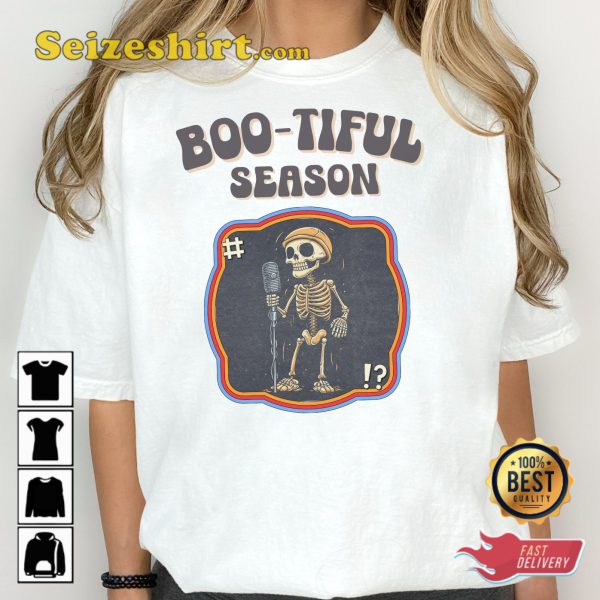 Boo-tiful Season Skeleton Halloween T-shirt