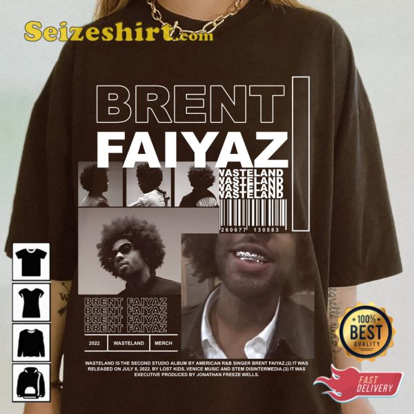 Brent Faiyaz Wasteland Album Vintage 90s T-shirt