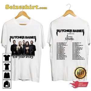 Butcher Babies Band Supporting Mudvayne Tour 2023 T-shirt