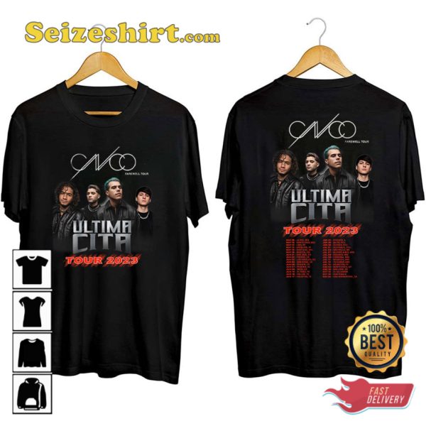 CNCO 2023 Concert Ultima Cita Farewell Tour T-shirt