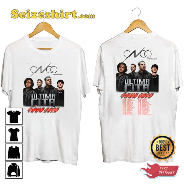 CNCO 2023 Concert Ultima Cita Farewell Tour T-shirt