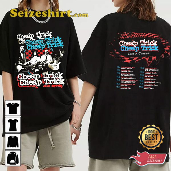 Cheap Trick Live In Concert 2023 With Rod Stewart T-shirt