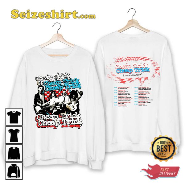 Cheap Trick Live In Concert 2023 With Rod Stewart T-shirt