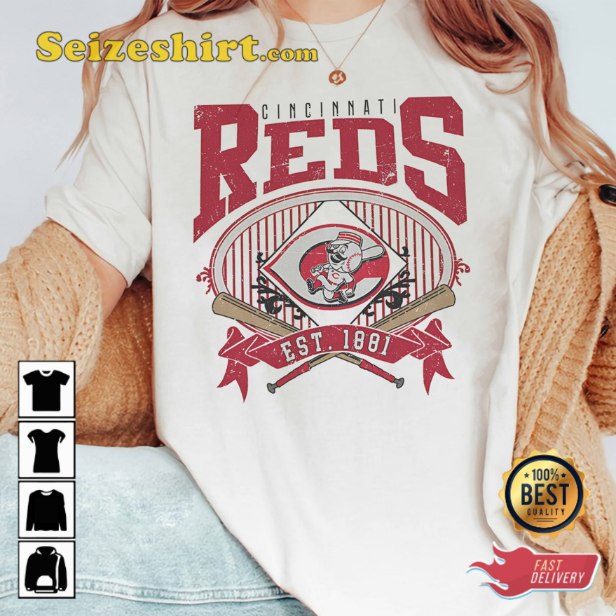 Product cincinnatI reds est 1881 vintage baseball fan shirt