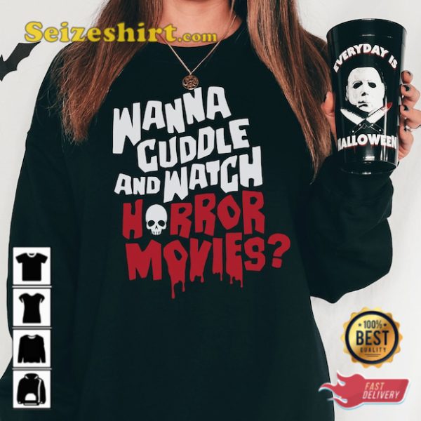 Cuddle And Movies Halloween Sweatshirt