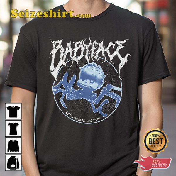 Deathmetal Disney Dark Baby Face Goth Punk T-Shirt