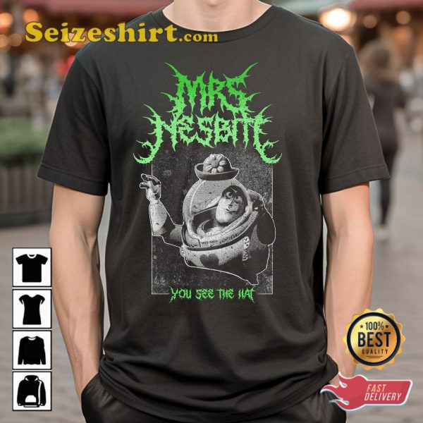 Deathmetal Mrs Nesbitt Dark Metal Toy Story Gothic Punk Disney Metalhead T-Shirt