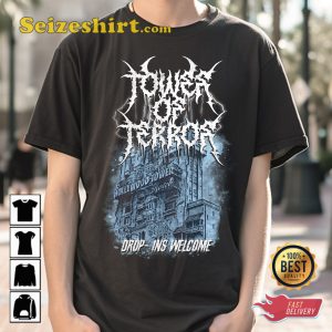 Deathmetal Tower of Terror Goth Punk Disney Tribute T-Shirt