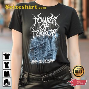 Deathmetal Tower of Terror Goth Punk Disney Tribute T-Shirt