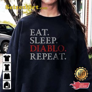 Diablo 4 Eat Sleep Repeat Meme T-shirt