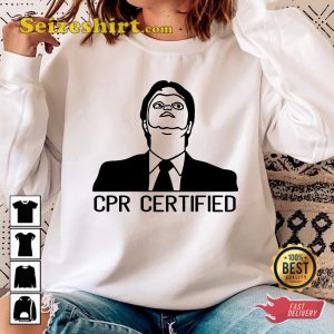 Dwight Schrute Meme CPR Certified The Office Funny T-shirt