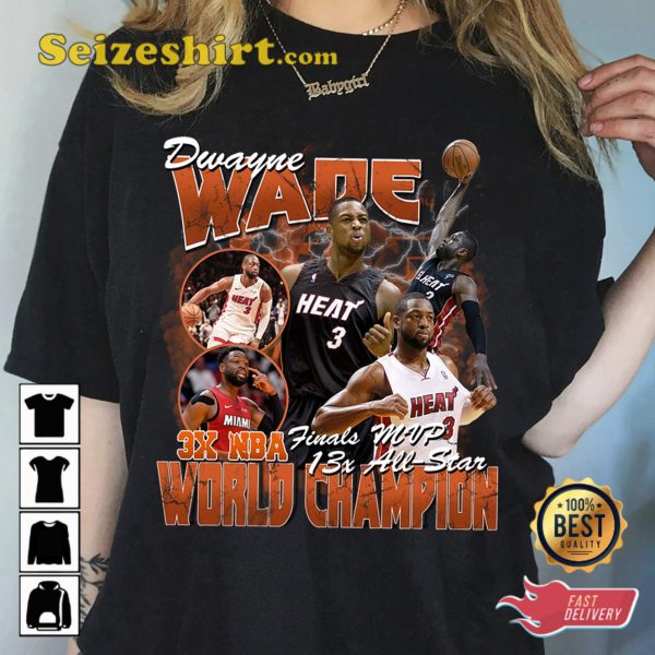 Dwyane Wade Basketball Vintage 90s T-shirt