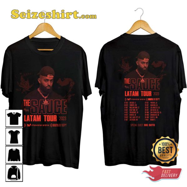 Eladio Carrion Concert 2023 The Sauce Latam Tour T-shirt