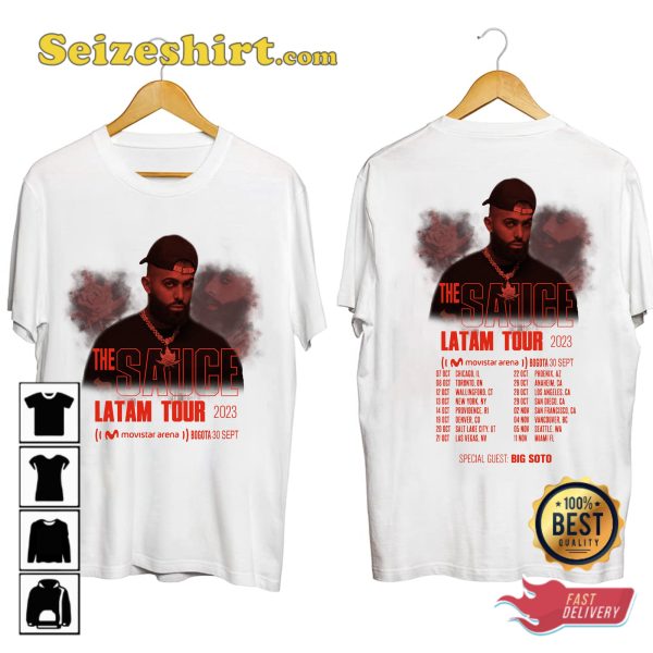 Eladio Carrion Concert 2023 The Sauce Latam Tour T-shirt