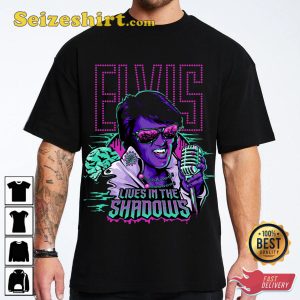 Elvis Dracula Halloween Lives In The Shadows T-Shirt