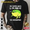 Frog meme Tee My Tummy Hurts And Im Mad At The Government Men Tshirt