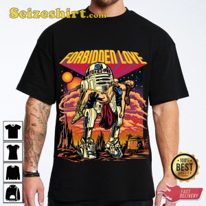 Galactic Forbidden Love R2 D2 Leia T-Shirt