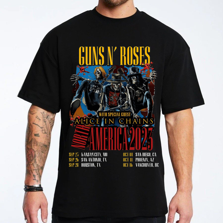 Guns N Roses With Alice In Chains Tour 2023 T-shirt
