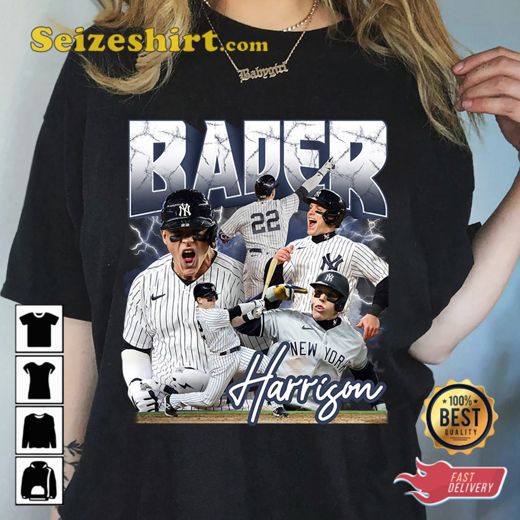 plast Menstruation Tidsplan Harrison Bader NY Yankees Baseball T-shirt