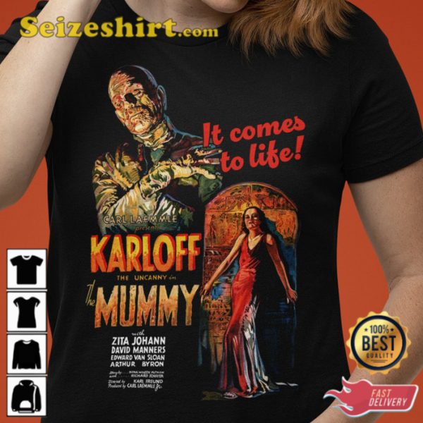 Horror Movie Fan Gift Boris Karloff Scary Movie T Shirt