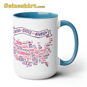 Independence Day 4th Of July USA Map Graphic Mug