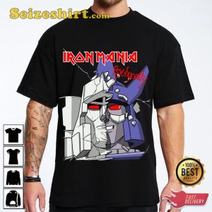 IronManiac Megatron Iron Maiden Parody Transformer Fan T-Shirt