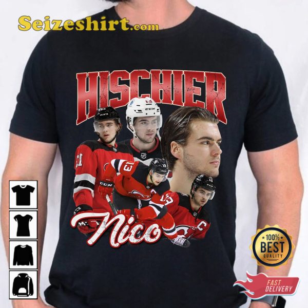 Nico Hischier New Jersey Devils Hockey T-shirt