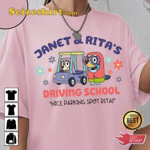 Janet And Ritas Driving School Cartoon T-shirt