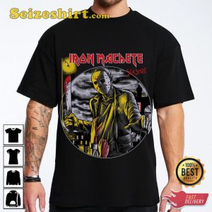 Jason Voorhees Horror Movie Tribute Iron Machete T-Shirt