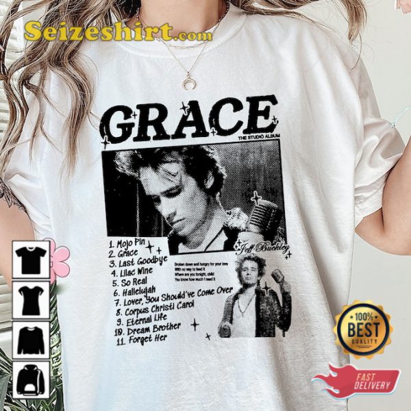 Jeff Buckley Grace Album Trackilist T-shirt