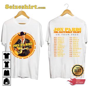 Jon Pardi Concert Mr Saturday Night World Tour 2023 T-shirt