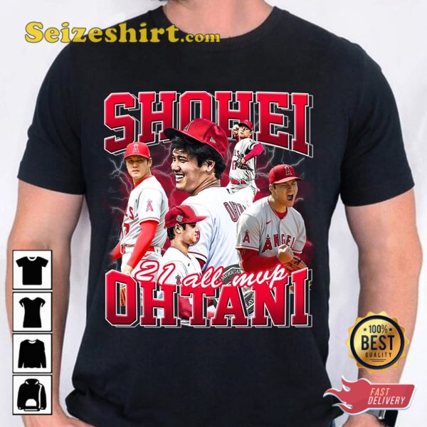 LA Shohei Ohtani Baseball MLB Shotime T-shirt