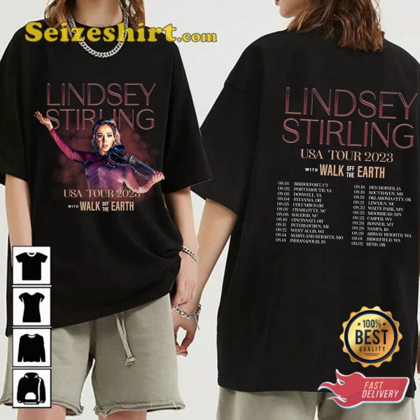 Lindsey Stirling With Walk Off The Earth Tour 2023 T-shirt