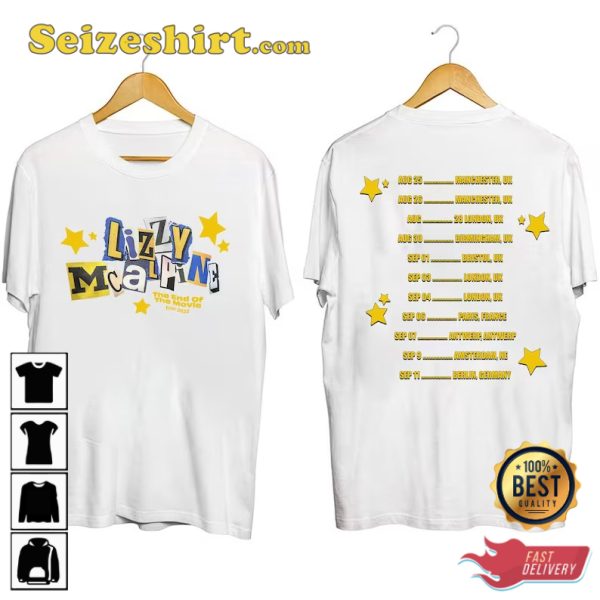 Lizzy McAlpine The End Of The Movie EU Rescheduled Tour T-Shirt