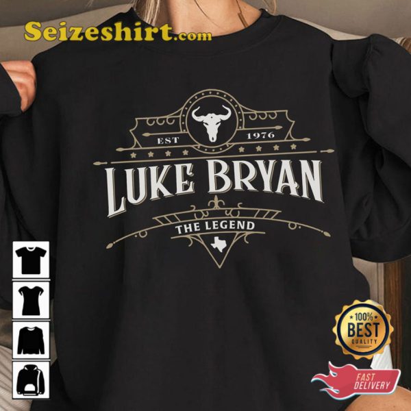 Luke Bryan Concert 1976 Bull Skull T-shirt