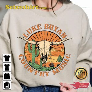 Luke Combs Tour Bull Skull Country Music Vintage T-shirt