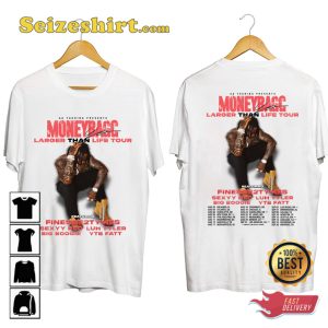 Moneybagg Yo Tour 2023 Larger Than Life  Concert T-shirt