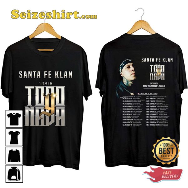 Music De Santa Fe Klan Todo Y Nada Tour 2023 T-shirt